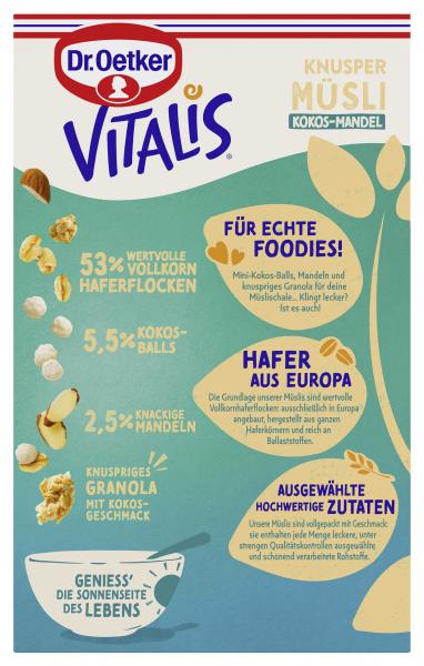 Dr. Oetker Vitalis Knusper Müsli Kokos Mandel