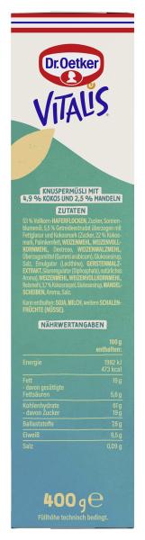 Dr. Oetker Vitalis Knusper Müsli Kokos Mandel