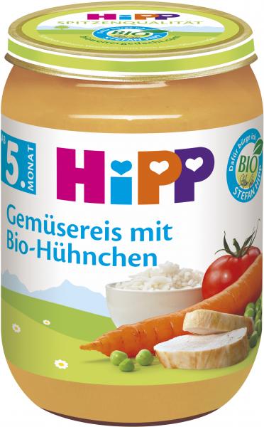 Hipp Gemüsereis mit Bio Hühnchen