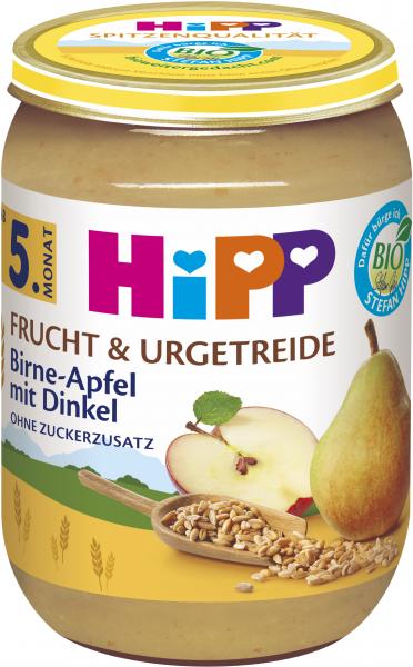 Hipp Frucht & Urgetreide Birne in Apfel mit Dinkel