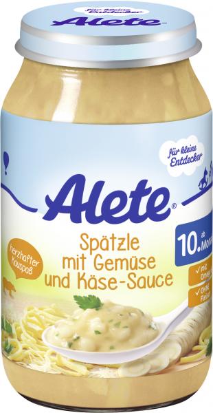 Alete Spätzle mit Gemüse & Käse-Sauce