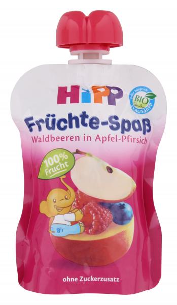 Hipp Früchte-Spaß Waldbeeren in Apfel-Pfirsich