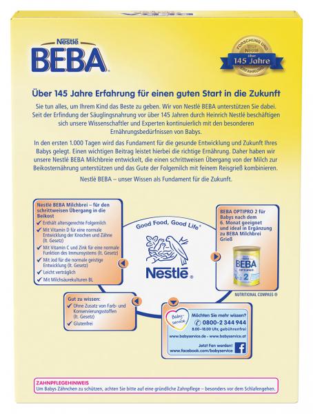 Nestlé Beba Milchbrei, Grieß, nach dem 4. Monat, Faltschachtel