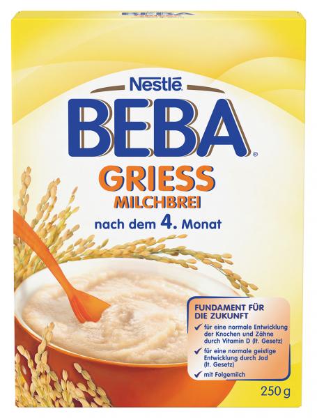 Nestlé Beba Milchbrei, Grieß, nach dem 4. Monat, Faltschachtel