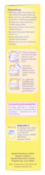 Nestlé Beba Milchbrei Banane Grieß