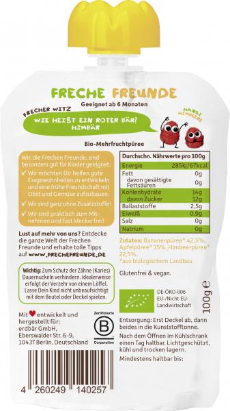 Freche Freunde Quetschie Apfel-Banane-Himbeere