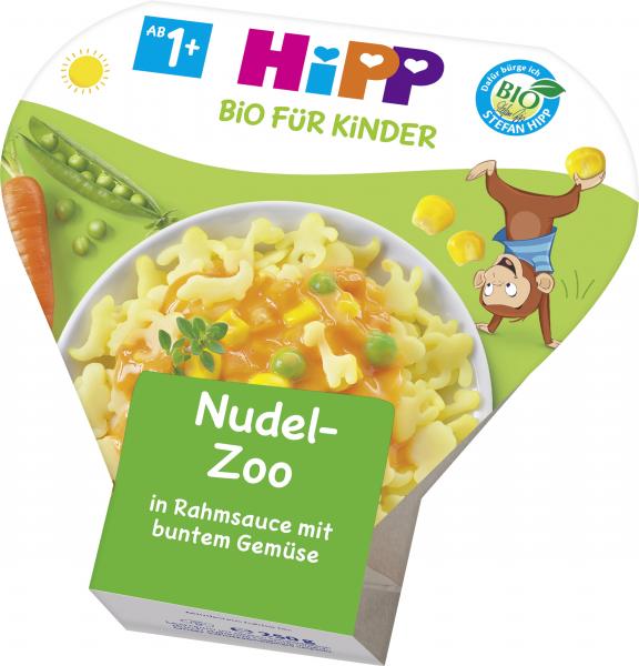 Hipp Nudel-Zoo in Rahmsauce mit buntem Gemüse