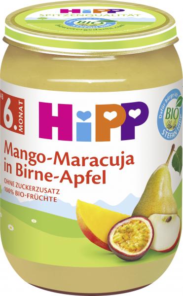 Hipp Mango-Maracuja in Birne-Apfel 