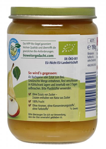Hipp Mango-Maracuja in Birne-Apfel