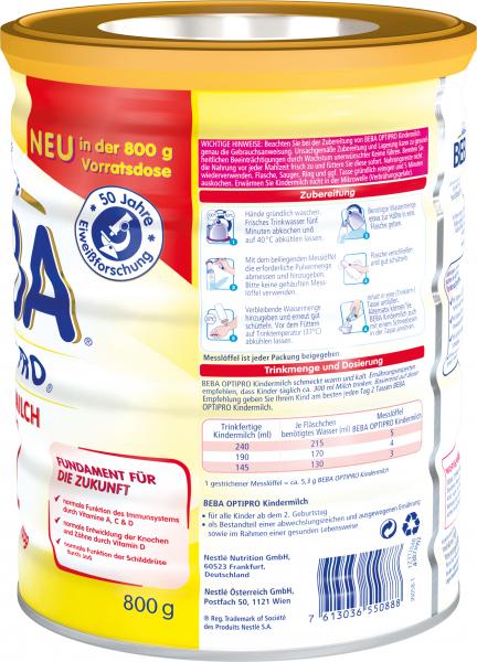 Nestle Beba Optipro Kindermilch Ab Dem 2 Geburtstag Online Kaufen
