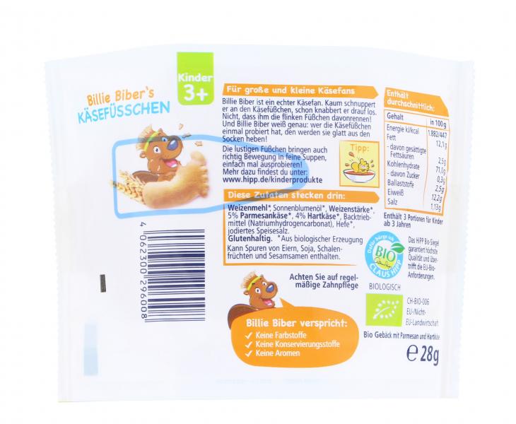 Hipp Kinder Käsefüßchen herzhaft 