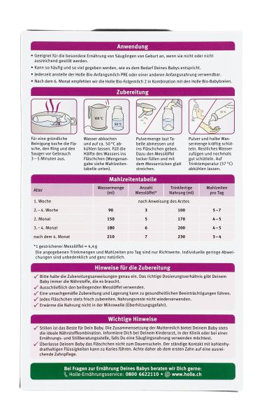 Holle Demeter Bio Anfangsmilch 1 von Geburt an