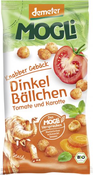 Mogli Demeter Knabbergebäck Dinkel Bällchen Tomate und Karotte