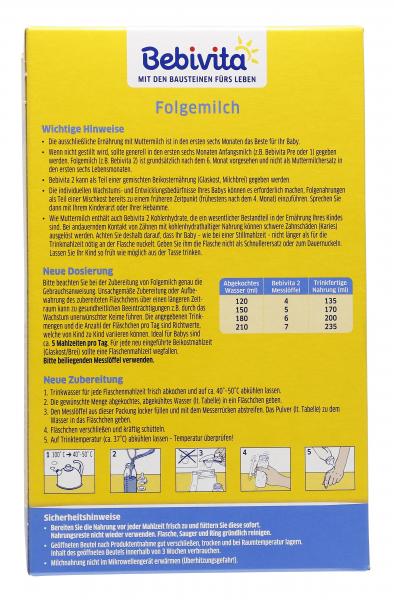 Bebivita Folgemilch 2 nach 6. Monat