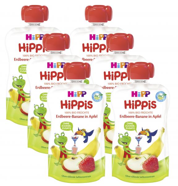 Hipp Hippis Erdbeere-Banane in Apfel 