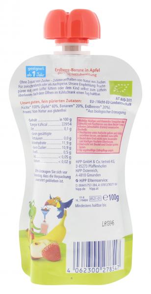 Hipp Hippis Erdbeere-Banane in Apfel 