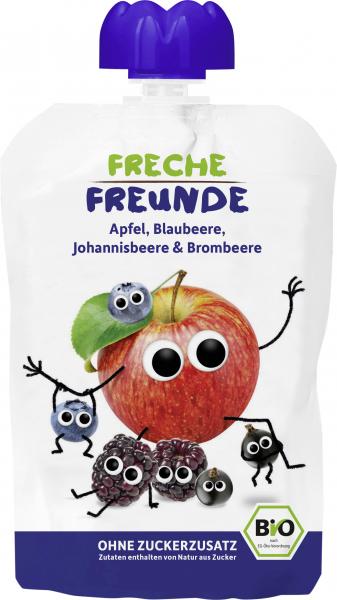 Freche Freunde Quetschie Apfel-Blaubeere-Johannisbeere-Brombeere