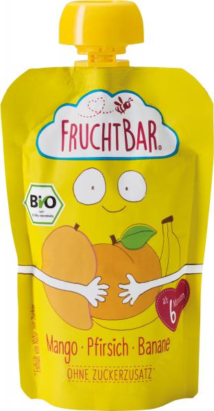 FruchtBar Bio Fruchtpüree Mango-Pfirsich-Banane
