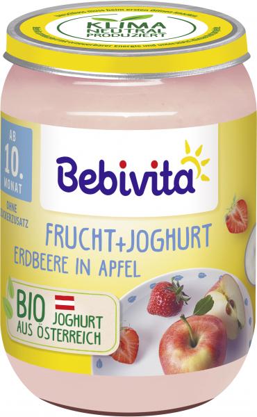 Bebivita Frucht + Joghurt Erdbeere in Apfel