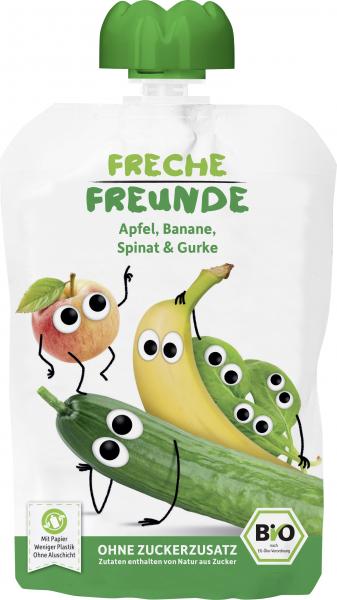 Freche Freunde Quetschie Apfel, Banane, Spinat & Gurke