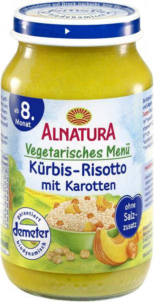 Alnatura Vegetarische Menü Kürbis Risotto mit Karotten