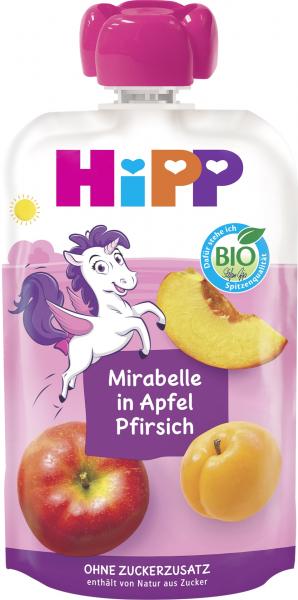 Hipp Hippis Quetschbeutel Mirabelle in Apfel Pfirsich