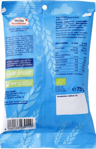 FruchtBar Bio Tier-Kräcker mit Dinkel
