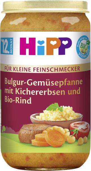 Hipp Bio Bulgur-Gemüsepfanne mit Kichererbsen und Bio-Rind