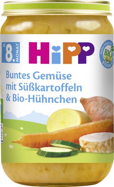 Hipp Buntes Gemüse mit Süßkartoffeln & Bio-Hühnchen