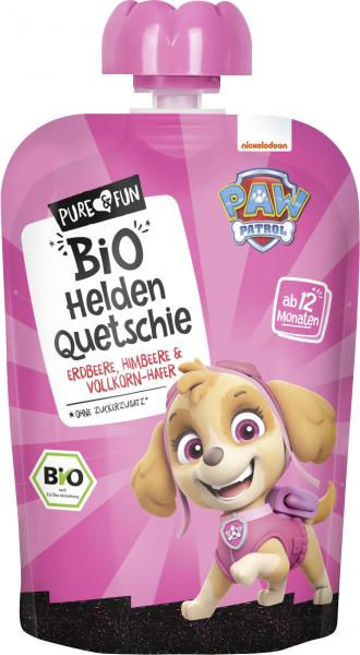 Pure & Fun Bio Helden Quetschie Pink Erdbeere-Himbeere & Vollkorn-Hafer