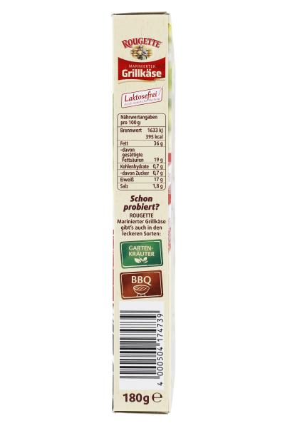 Rougette marinierter Grillkäse Paprika