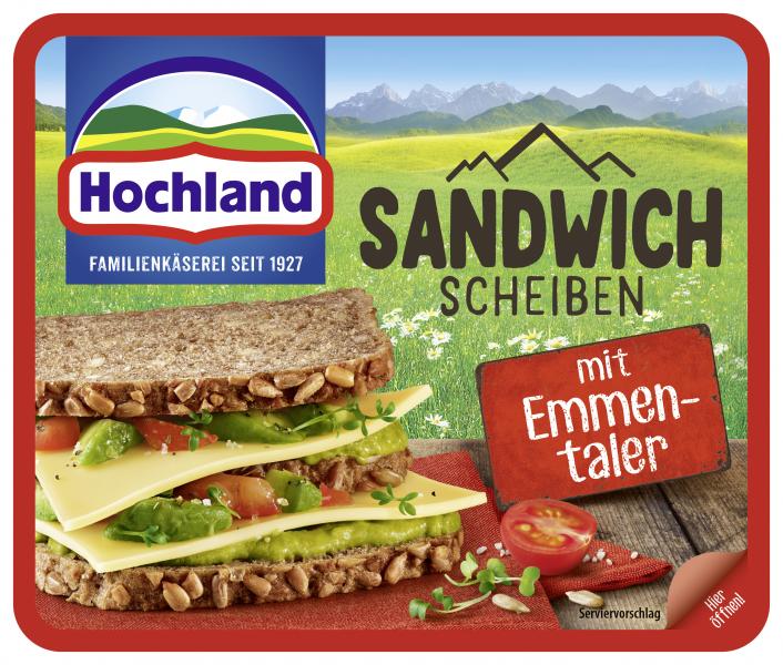 Hochland Sandwich Scheiben mit Emmentaler