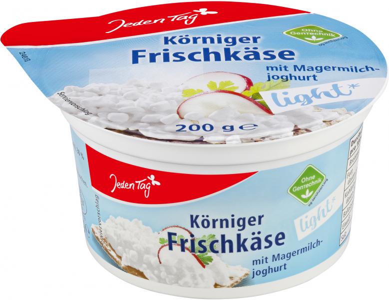Jeden Tag körniger Frischkäse leicht