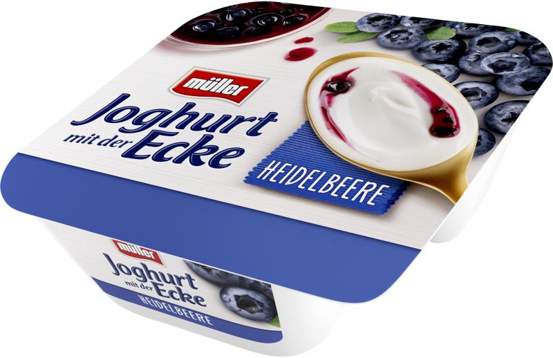 Müller Joghurt mit der Ecke Schlemmer Heidelbeere & cremiger Joghurt