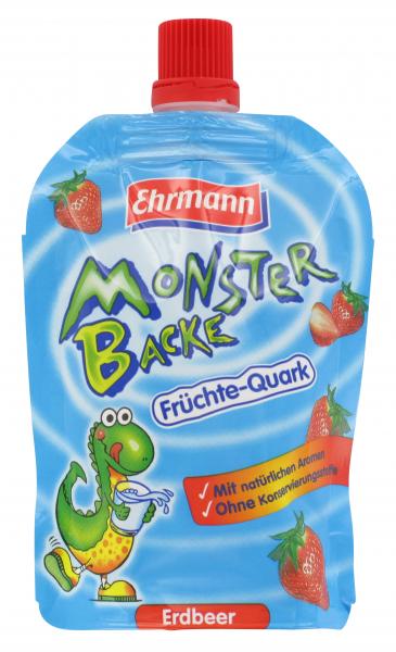 Ehrmann Monster Backe Früchte-Quark Erdbeer