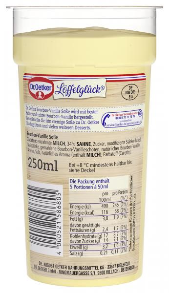 Dr. Oetker Löffelglück Bourbon-Vanille Soße