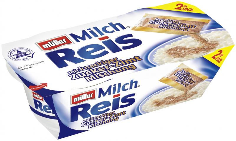 Müller Milchreis mit Zucker-Zimt-Mischung