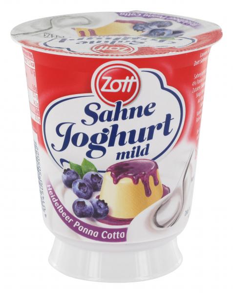 Zott Sahnejoghurt Heidelbeer Panna Cotta mild