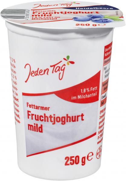Jeden Tag fettarmer Fruchtjoghurt mild Heidelbeere