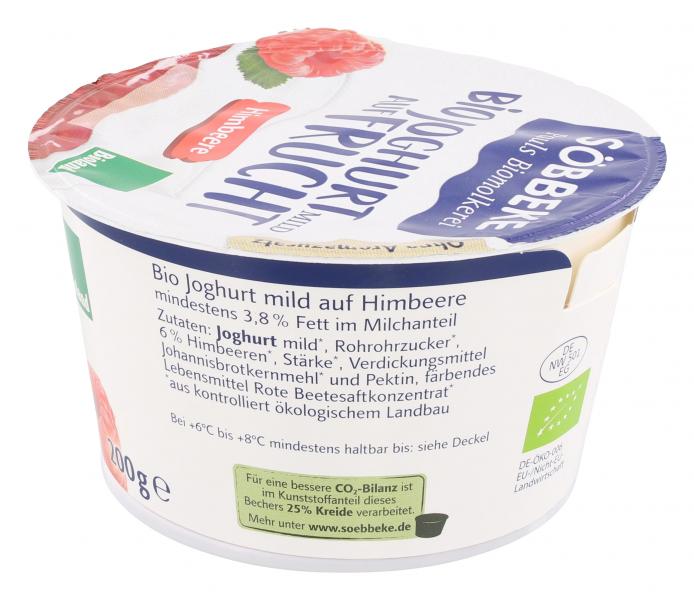Söbbeke Bio Joghurt auf Frucht Himbeere