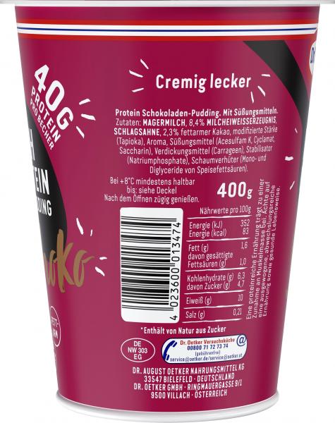 Dr. Oetker High Protein Pudding Schoko
