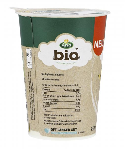 Arla Bio Naturjoghurt aus Weidemilch 3,8 online kaufen bei myTime.de