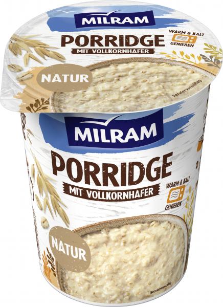Milram Porridge Natur mit Vollkornhafer