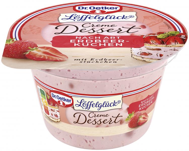 Dr. Oetker Löffelglück Creme Dessert nach Art Erdbeerkuchen
