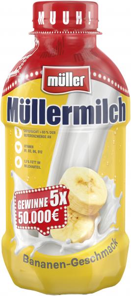 Müller Müllermilch Bananen-Geschmack (Einweg)