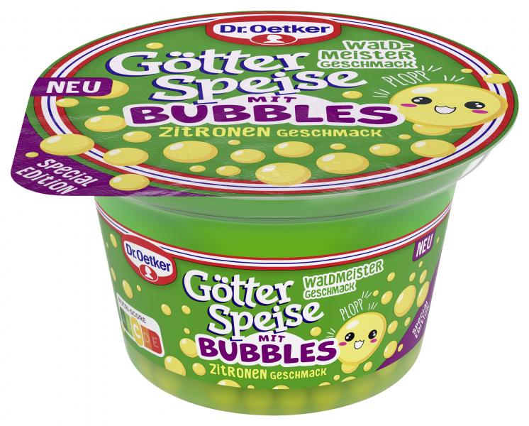 Dr. Oetker Götterspeise Waldmeister mit Bubbles Zitrone