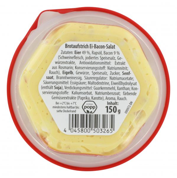 Popp Brotaufstrich Ei-Bacon-Salat