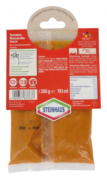 Steinhaus Tomaten-Mozzarella-Sauce