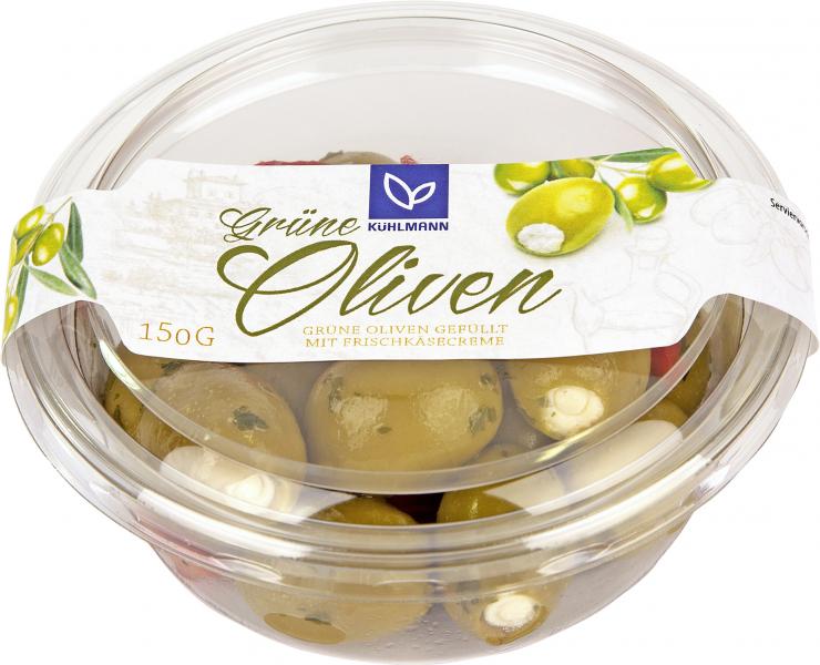 Kühlmann Grüne Oliven gefüllt mit Frischkäsecreme