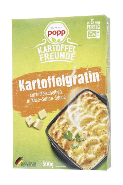 Popp Kartoffelgratin Kartoffelscheiben in Käse-Sahne-Sauce